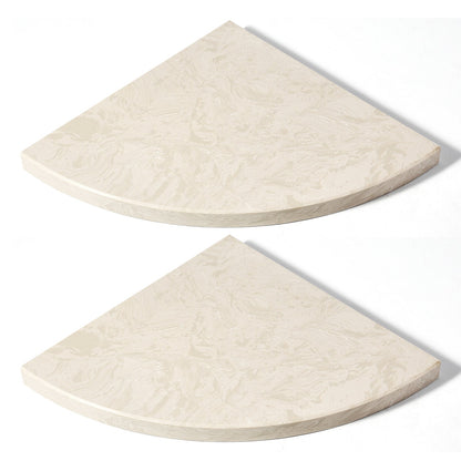 Koville Natural Granite corner shelf in White Rose for a bathroom corner