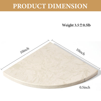 Koville Natural Granite corner shelf in White Rose for a bathroom corner