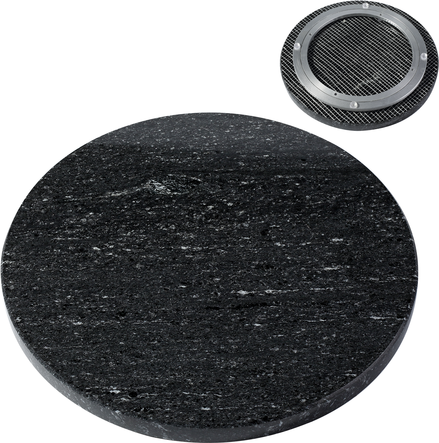 Koville 300 mm lazy susan for table serving in Via Lactea natural stone