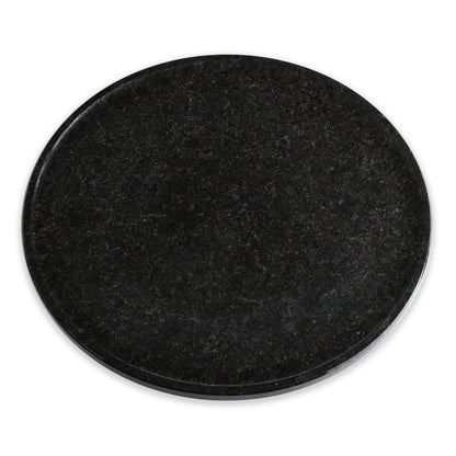 Koville 406 mm lazy susan for table serving in Black Pearl natural stone