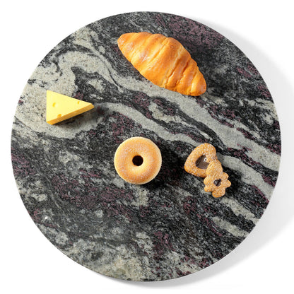 Koville 406 mm lazy susan for table serving in Blue Fantasy natural stone