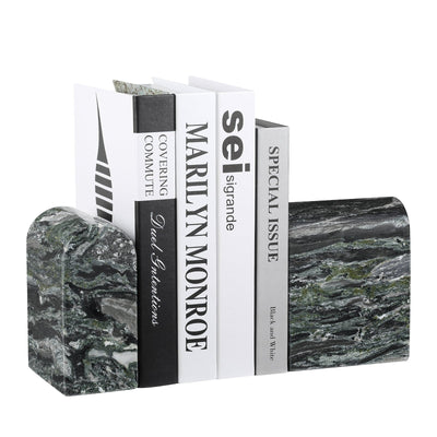 Koville Marble Triumphal Arch Bookend SE in Olive Green, product view