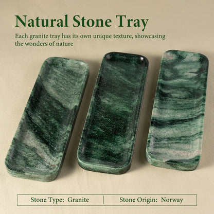 Koville Natural Stone One-Piece Square Trays in Verde Lapponia, product view 12