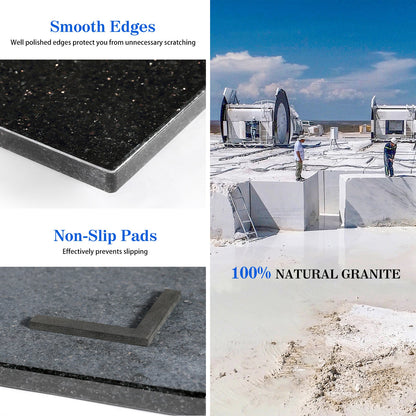 Koville natural stone pastry board in Black Galaxy