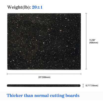 Koville natural stone pastry board in Black Galaxy