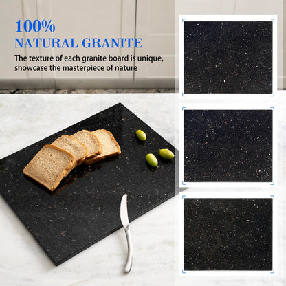 Koville natural stone pastry board in Black Galaxy