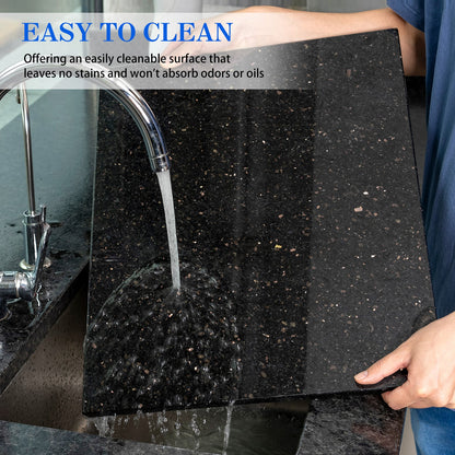 Koville natural stone pastry board in Black Galaxy