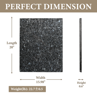 Koville natural stone pastry board in Blue Pearl