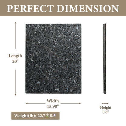 Koville natural stone pastry board in Blue Pearl