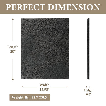 Koville natural stone pastry board in Sesame Black (F)