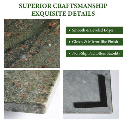 Koville natural stone pastry board in Wild West Green