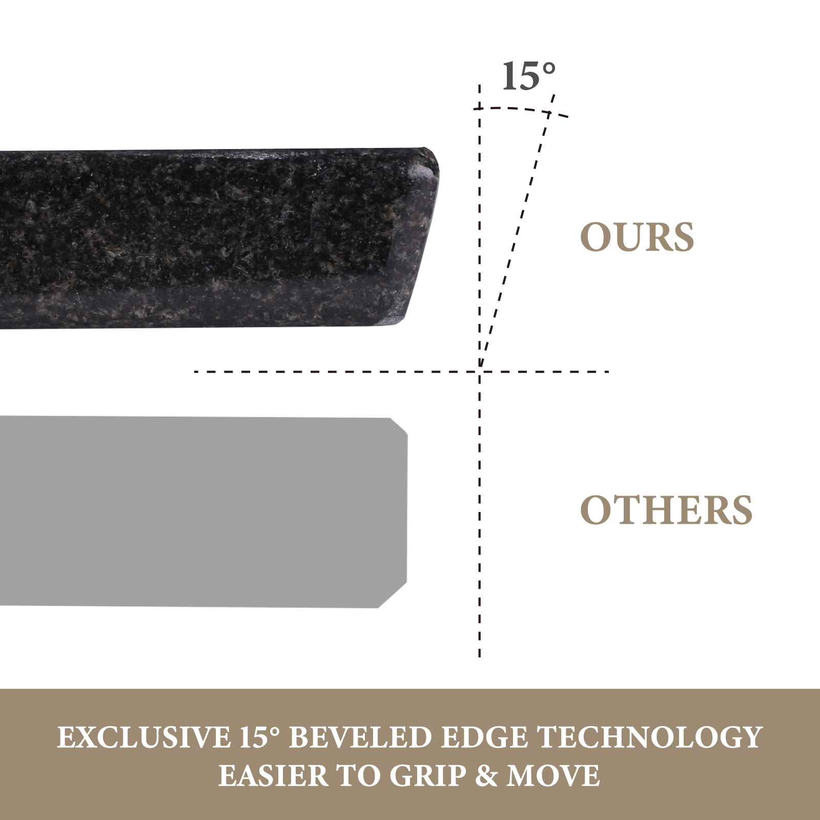 Koville natural stone pastry board in Zimbabwe Black