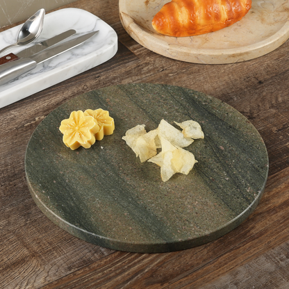 Koville round natural stone pastry board - Koville_Granite_Pastry_Board_-_round_D_280_Wild_West_Green_4.png