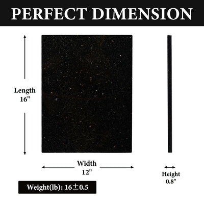 Koville natural stone pastry board in Black Galaxy
