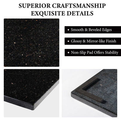 Koville natural stone pastry board in Black Galaxy