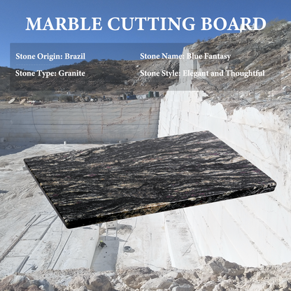 Koville natural stone pastry board in Blue Fantasy