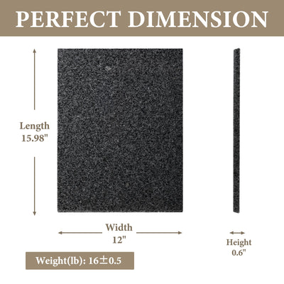 Koville natural stone pastry board in Sesame Black (F)