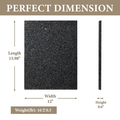 Koville natural stone pastry board in Sesame Black (F)