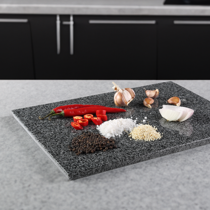 Koville natural stone pastry board in Sesame Black (F)