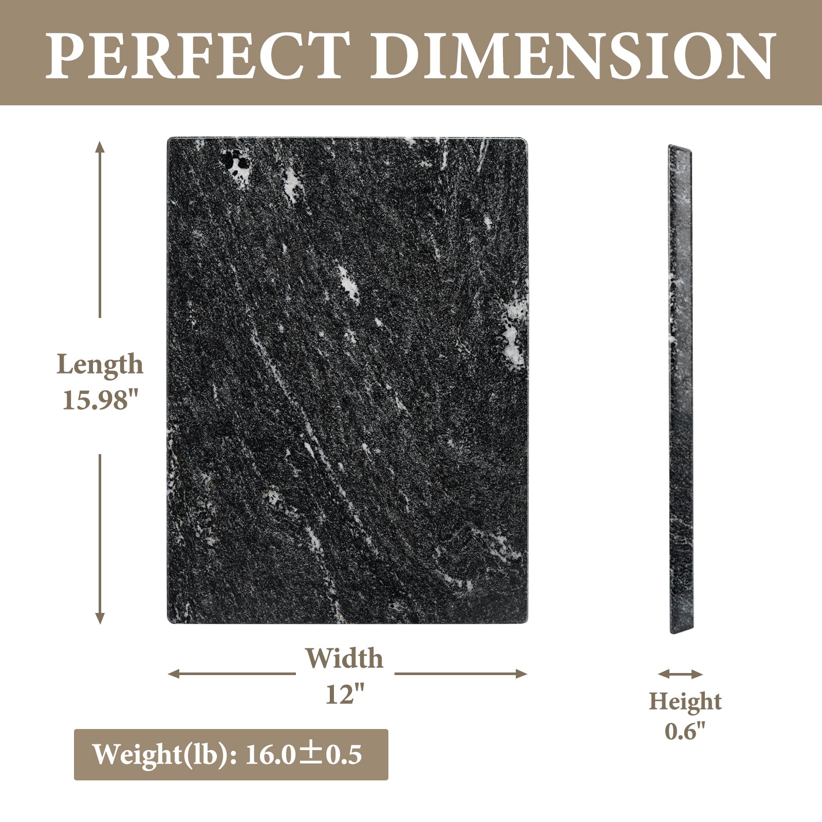 Koville natural stone pastry board in Via Lactea
