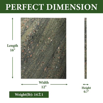 Koville natural stone pastry board in Wild West Green