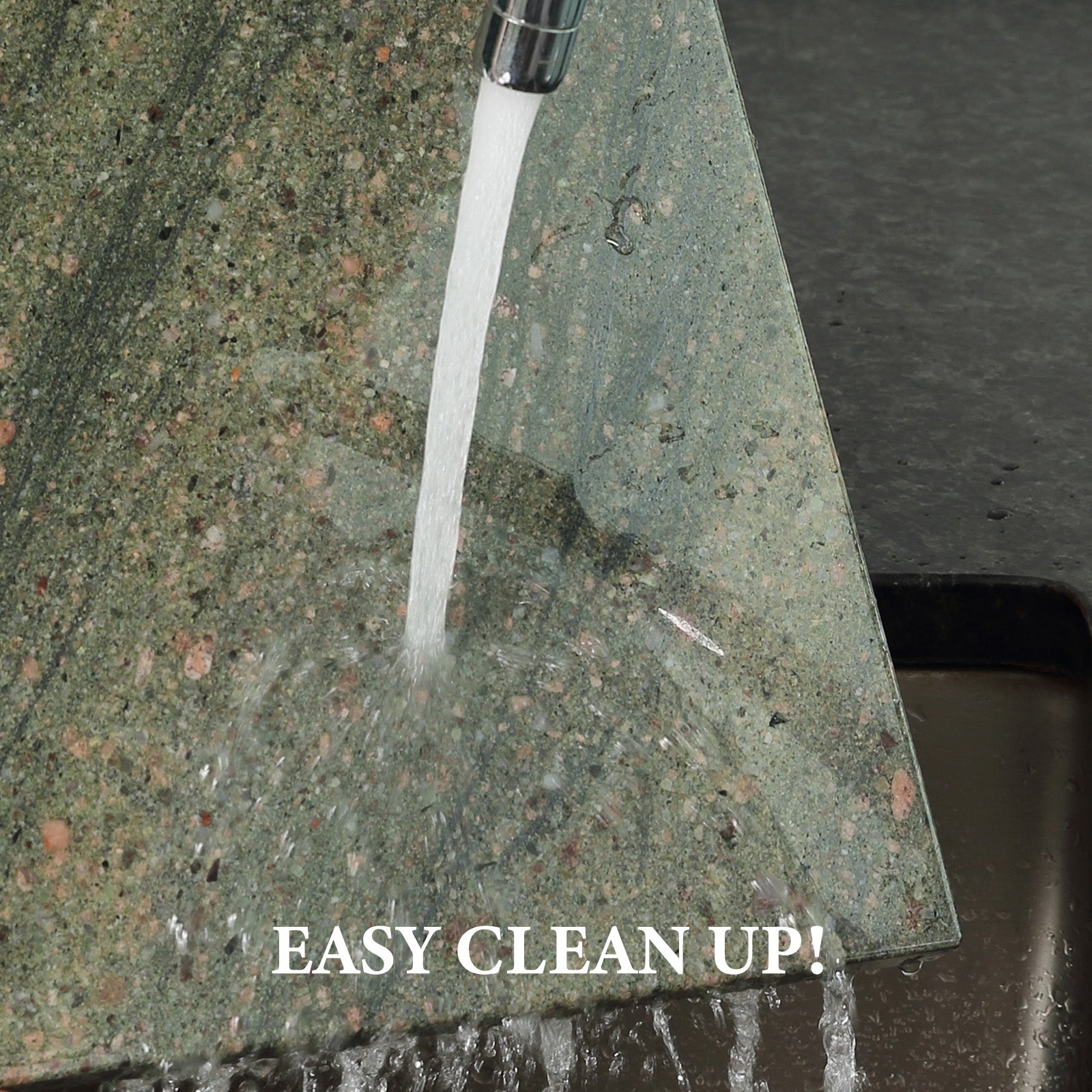 Koville natural stone pastry board in Wild West Green