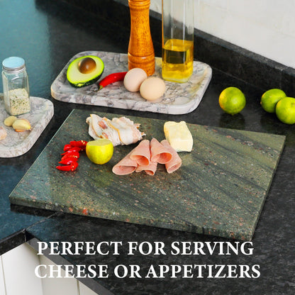 Koville natural stone pastry board in Wild West Green