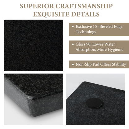 Koville natural stone pastry board in Zimbabwe Black
