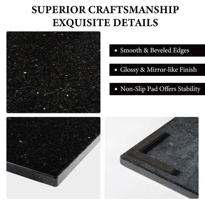 Koville natural stone pastry board in Black Galaxy