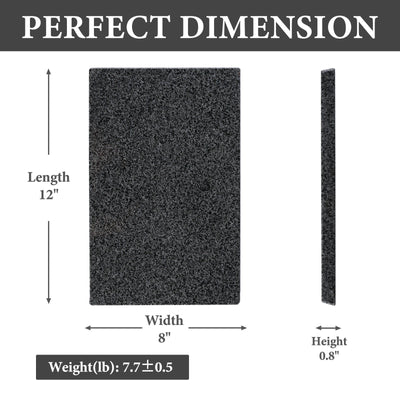 Koville natural stone pastry board in Sesame Black (F)
