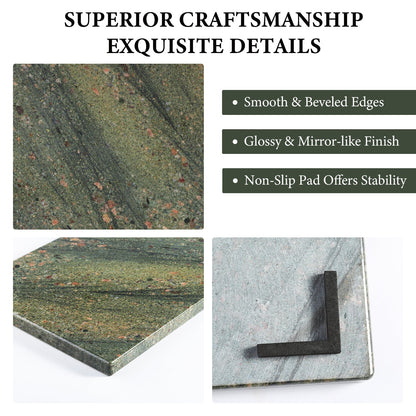 Koville natural stone pastry board in Wild West Green