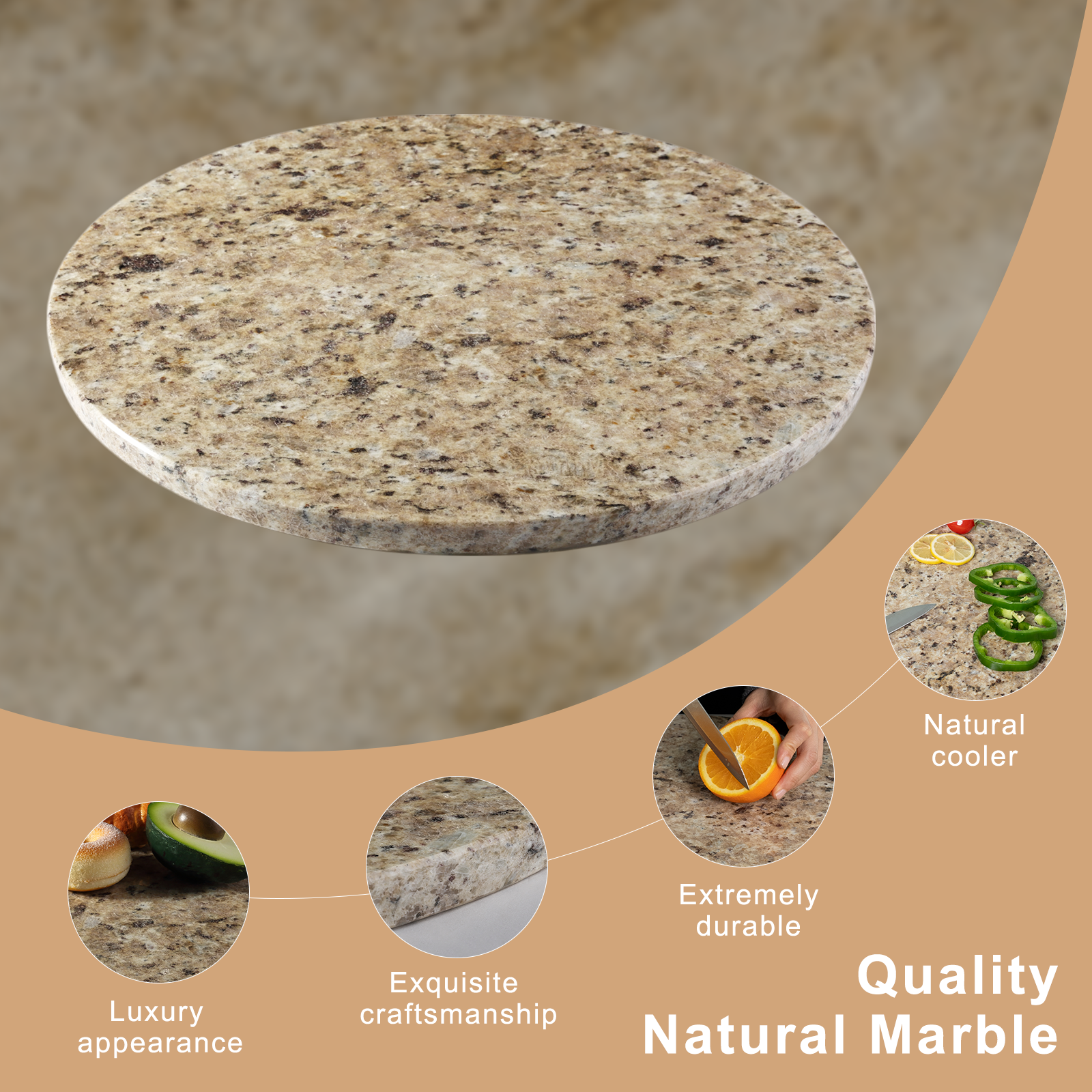 Koville round natural stone pastry board - Koville_Granite_Pastry_Board_-round_D_406_Ornamental_3.png