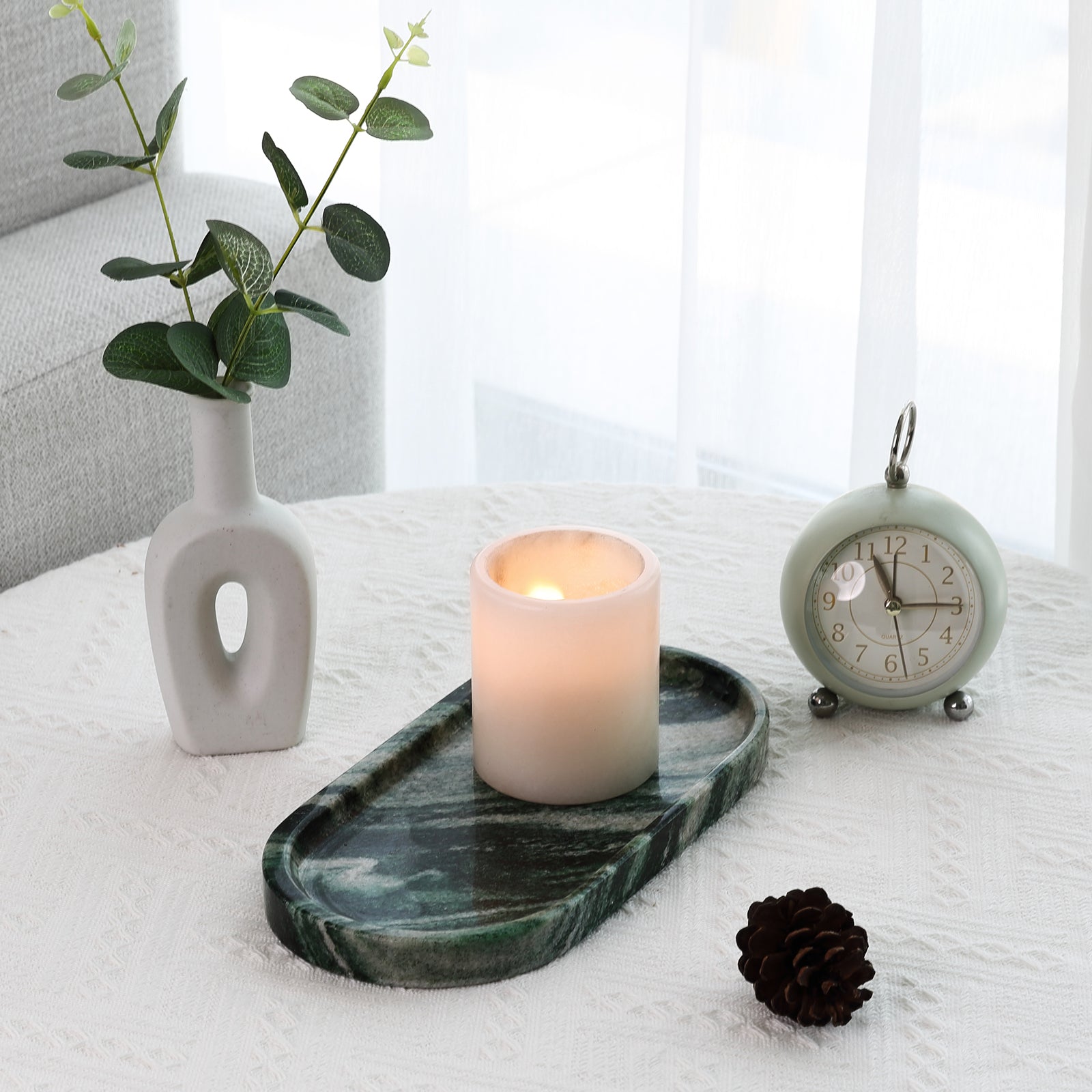 Koville natural stone runway storage tray, 250 x 125 mm