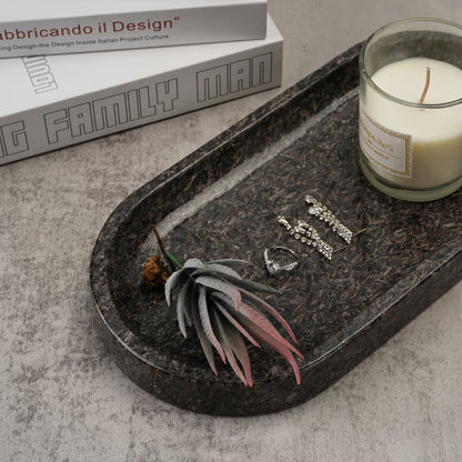 Koville natural stone runway storage tray, 305 x 152 mm