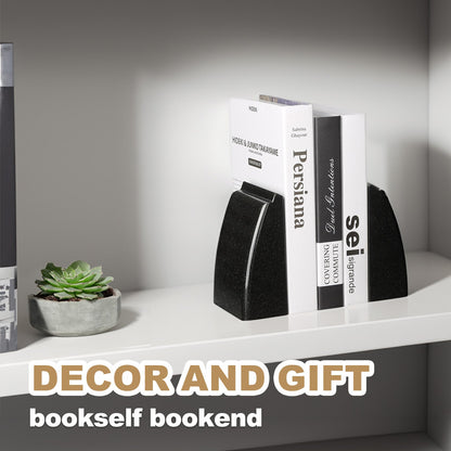 Koville Natural Stone Sailboat Bookend Set for Shelf Styling in Zimbabwe Black - decorative form
