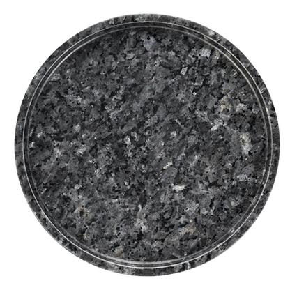 Koville round serving tray in multiple sizes for table styling in Blue Pearl natural stone