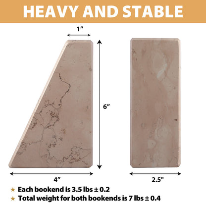 Koville Natural Stone Trapezoid Bookends in Five Sizes in natural stone, product view 67