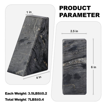 Koville Natural Stone Trapezoid Bookends in Five Sizes in natural stone, product view 117