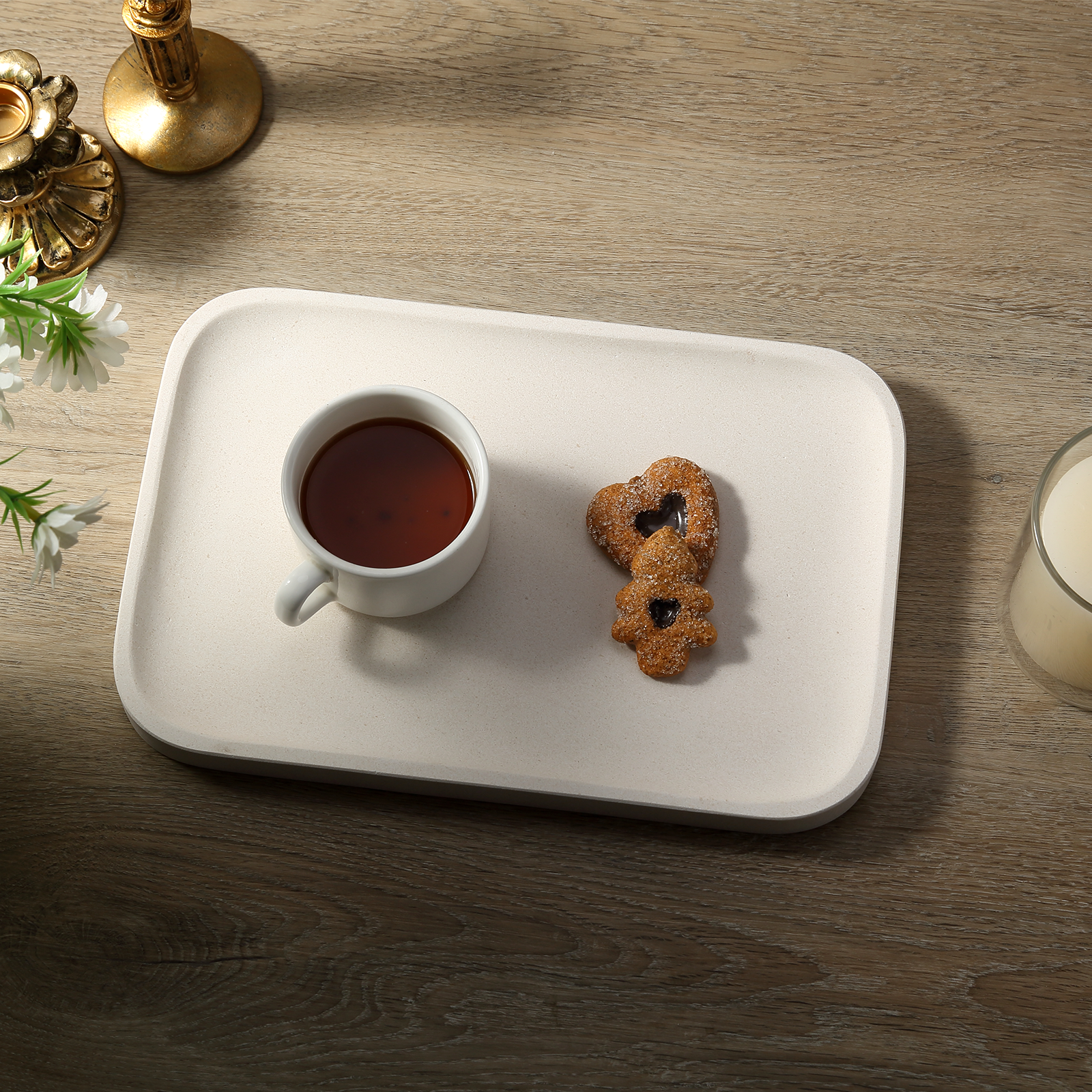 Koville Natural Stone One-Piece Square Trays in Lymra Limestone, product view 21