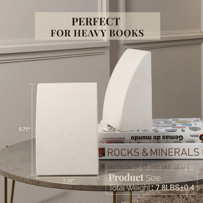 Koville Natural Stone Sailboat Bookend Set for Shelf Styling in Lymra Limestone - material detail