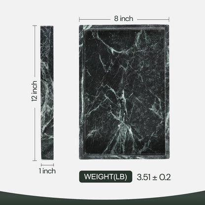 Koville Natural Stone Adhesive Edge Square Trays in Indian Green, product view 7