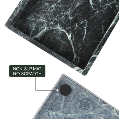 Koville Natural Stone Adhesive Edge Square Trays in Indian Green, product view 10