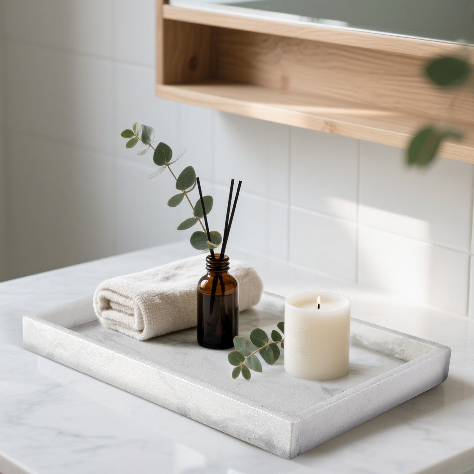 Koville Natural Stone Adhesive Edge Square Trays in Namib Fantasy, product view 19