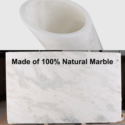 Koville Natural Stone Angled Wine Cooler in Namib Fantasy on a bar counter with a wine bottle