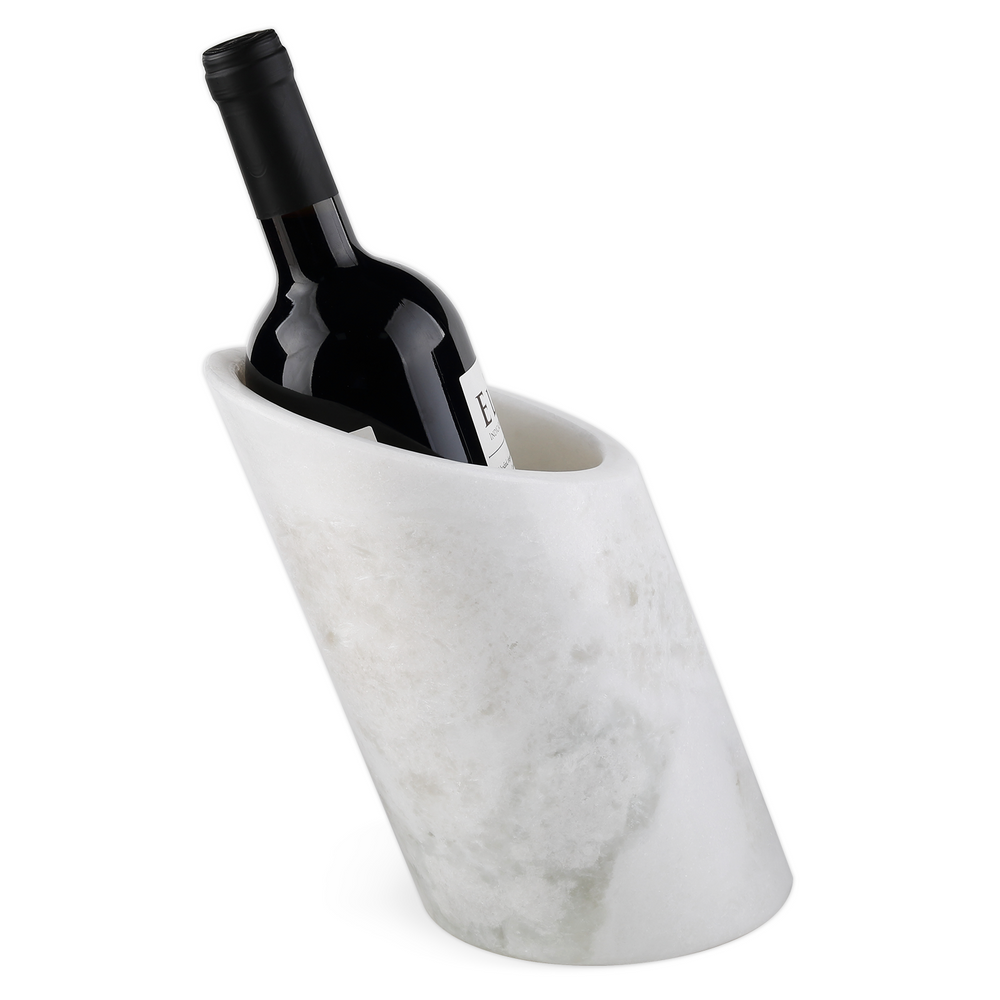 Koville Natural Marble Angled Wine Cooler – Fits 750 ml Bottles