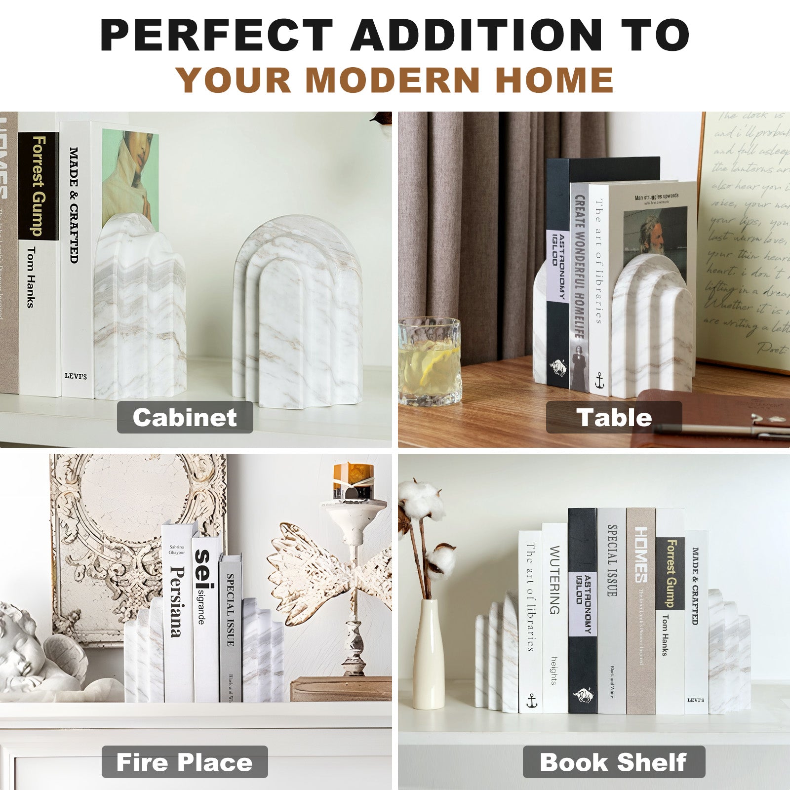 Koville Natural Stone Arena Bookend for Sculptural Shelves - 160*110*60 in natural stone, product view 5