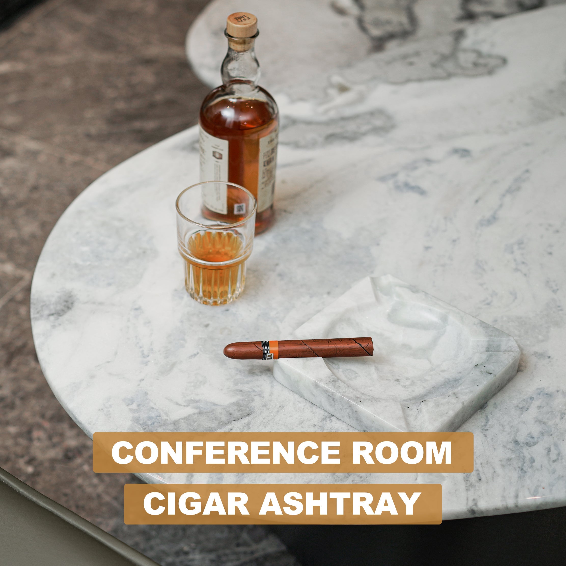 Koville Natural Stone Square Ashtray for Outdoor Tables - 184*184*30 in natural stone, product view 7