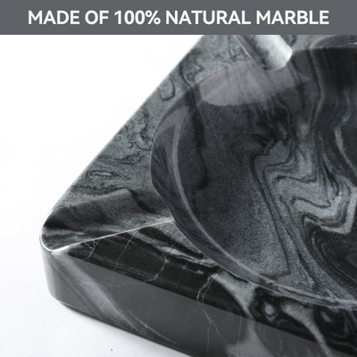 Koville Natural Stone Square Ashtray for Outdoor Tables - 184*184*30 in natural stone, product view 10