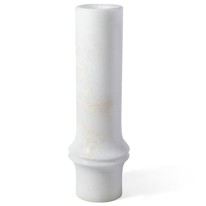 Koville Natural Marble Bamboo Vase for Floral Display in Namib Bianco - material detail