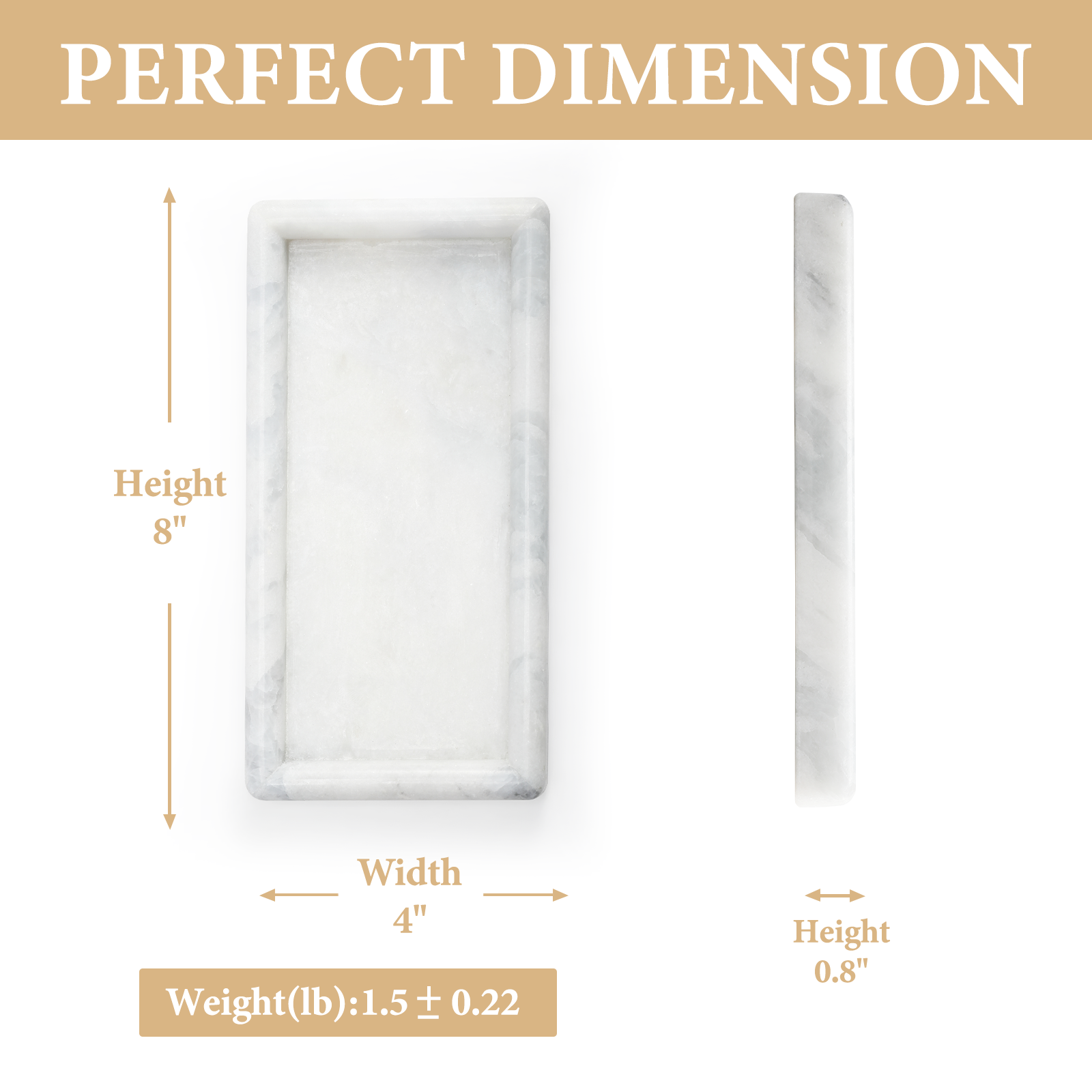 Koville Natural Stone Chess Edge Square Trays in Namib Fantasy, product view 5